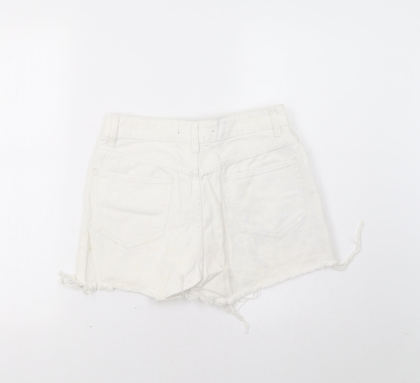 RT Womens White   Hot Pants Shorts Size 10