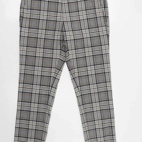 River Island Mens Grey Check  Trousers  Size 34 L30 in