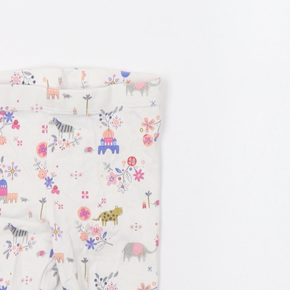 TU Baby White Floral  Jogger Leggings Size 3-6 Months