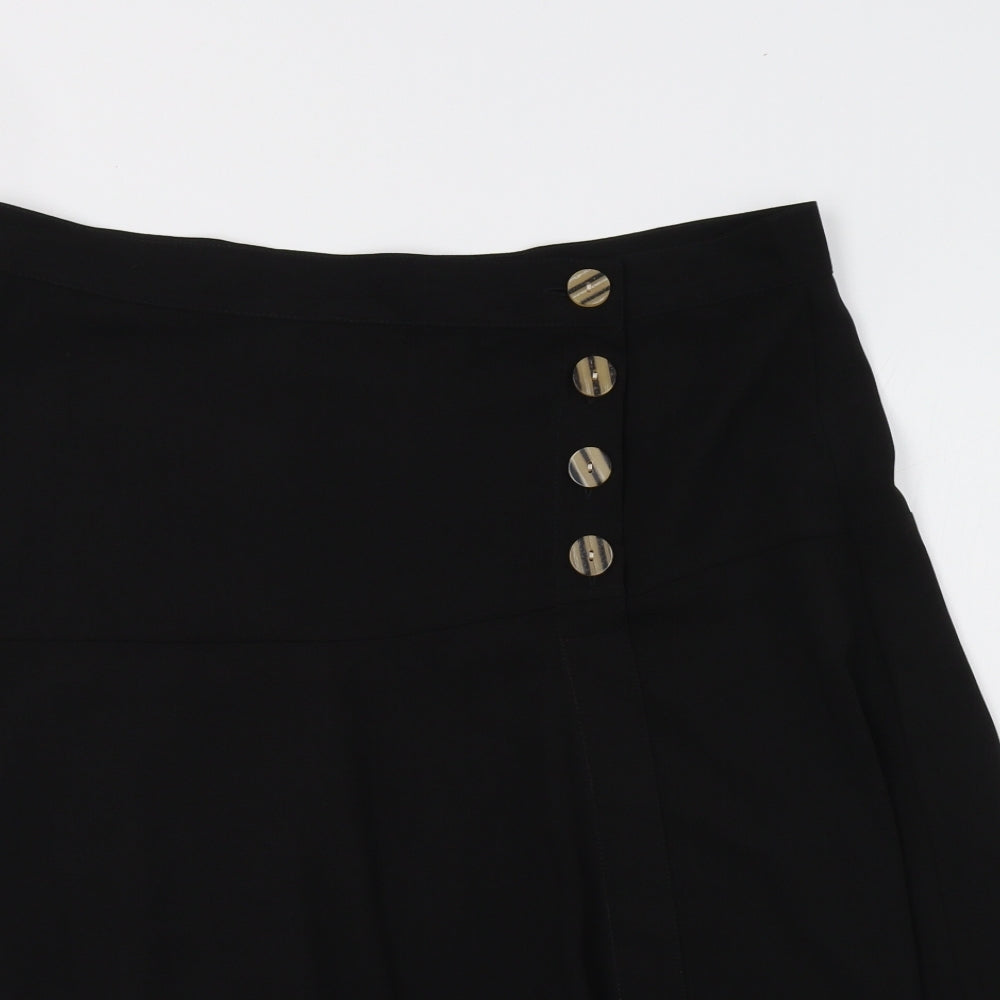 Papaya Womens Black   Flare Skirt Size 18