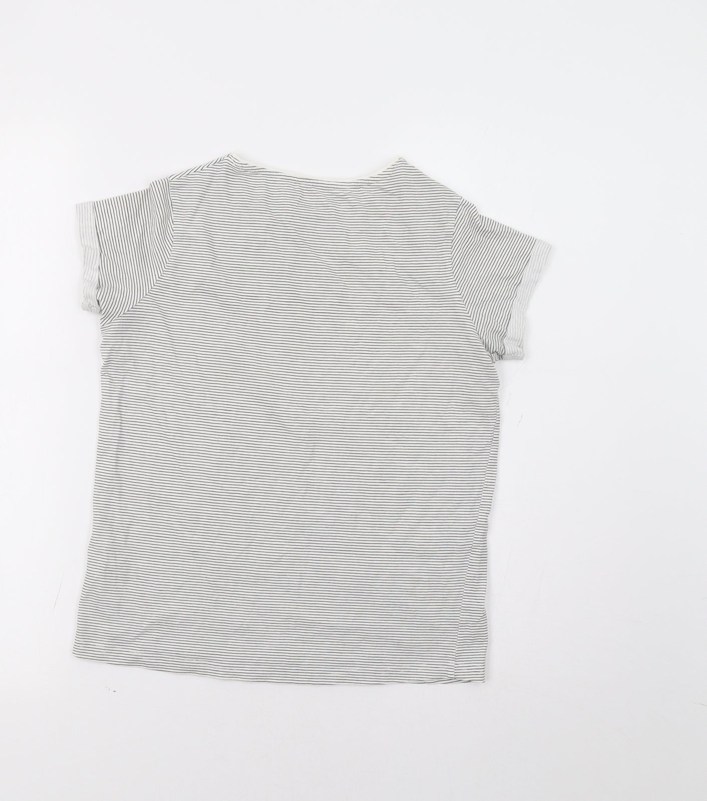 Primark Girls Grey Striped  Basic T-Shirt Size 11-12 Years  - Bonjour