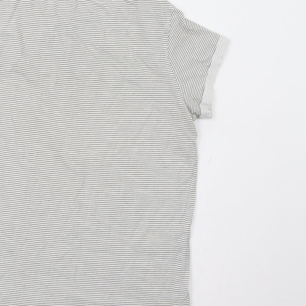 Primark Girls Grey Striped  Basic T-Shirt Size 11-12 Years  - Bonjour