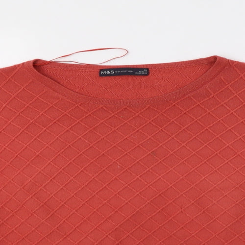 M&S Womens Red   Pullover Jumper Size 20