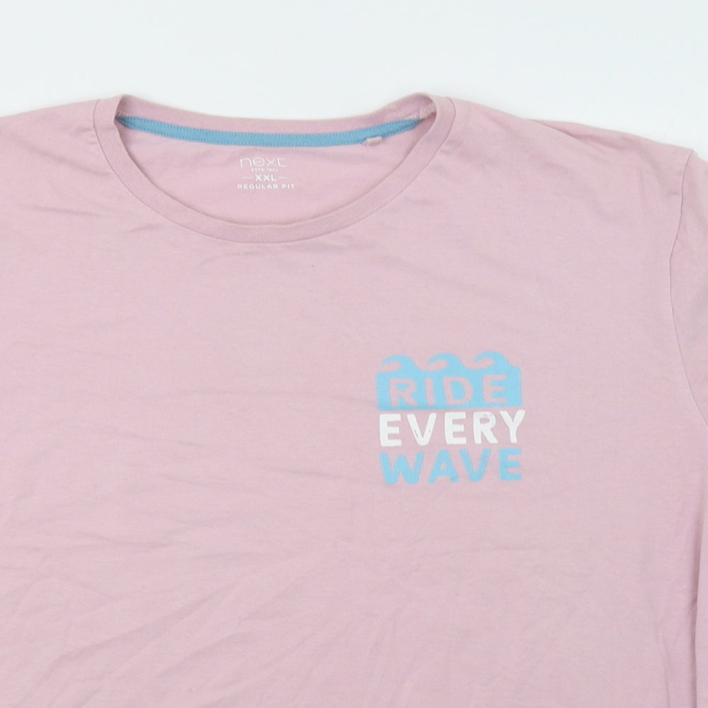 NEXT Mens Pink    T-Shirt Size 3XL