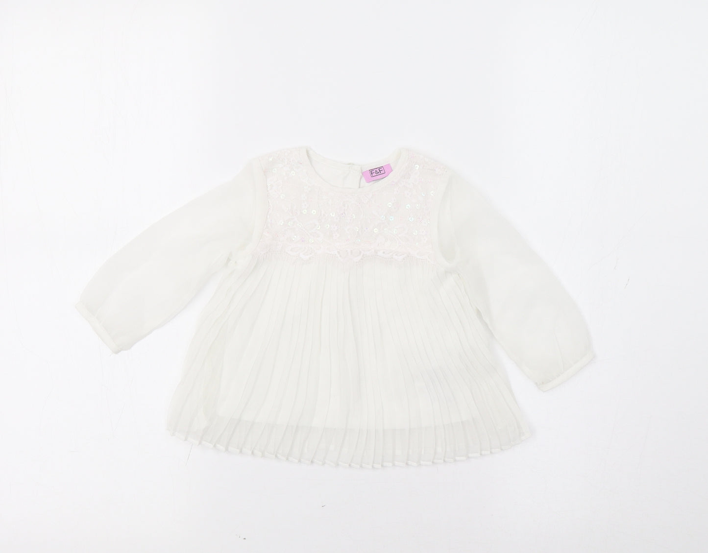 FC&F Baby White   Basic Blouse Size 3-6 Months