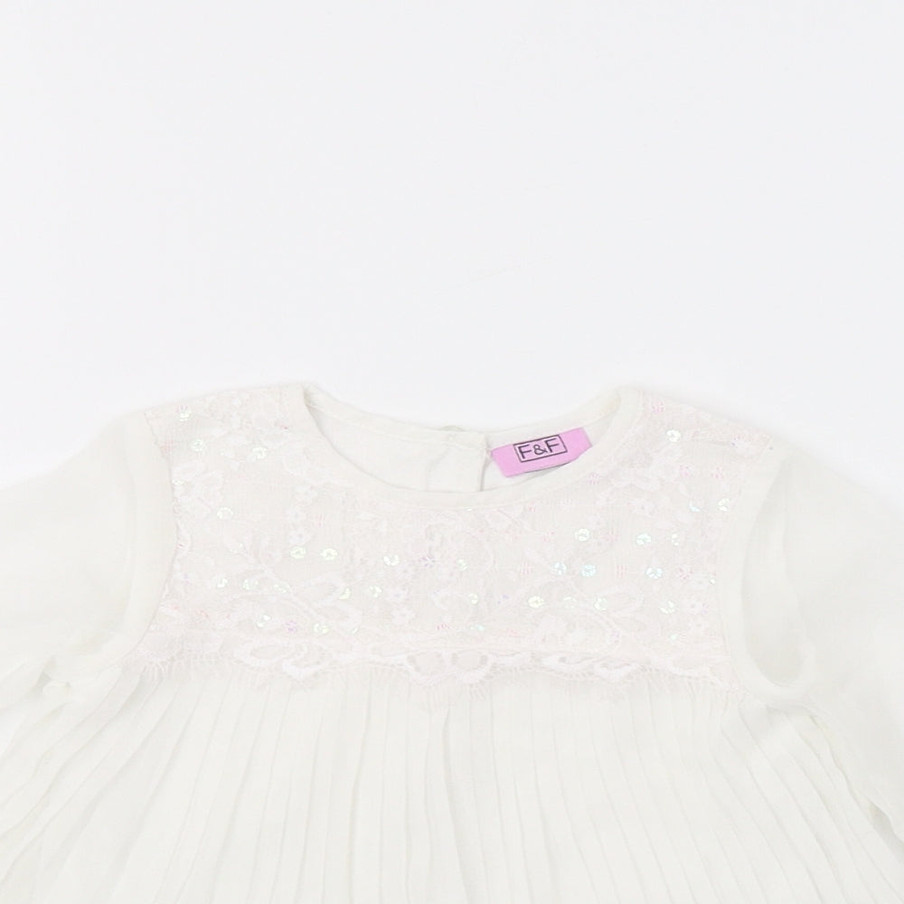 FC&F Baby White   Basic Blouse Size 3-6 Months