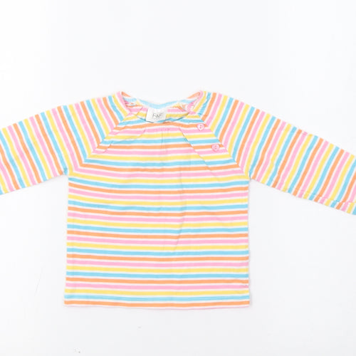 F&F Baby Multicoloured Striped  Basic T-Shirt Size 3-6 Months