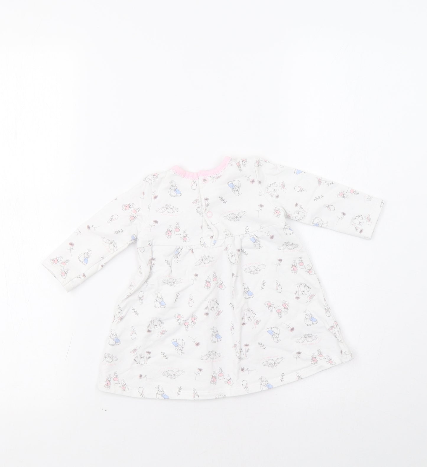 TU  White Floral  Fit & Flare  Size 3-6 Months  - Rabbit
