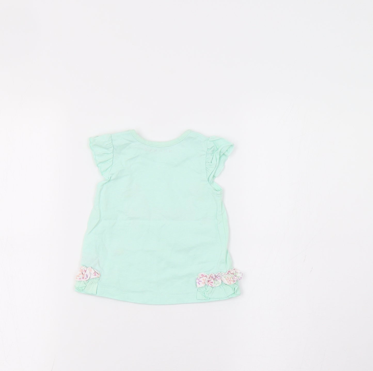 Nutmeg Baby Green Floral  Basic T-Shirt Size 3-6 Months