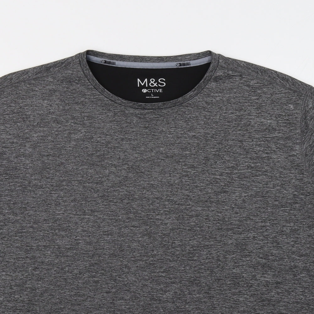 M7S Mens Grey    T-Shirt Size L