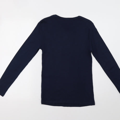 M&S Womens Blue   Basic T-Shirt Size 12