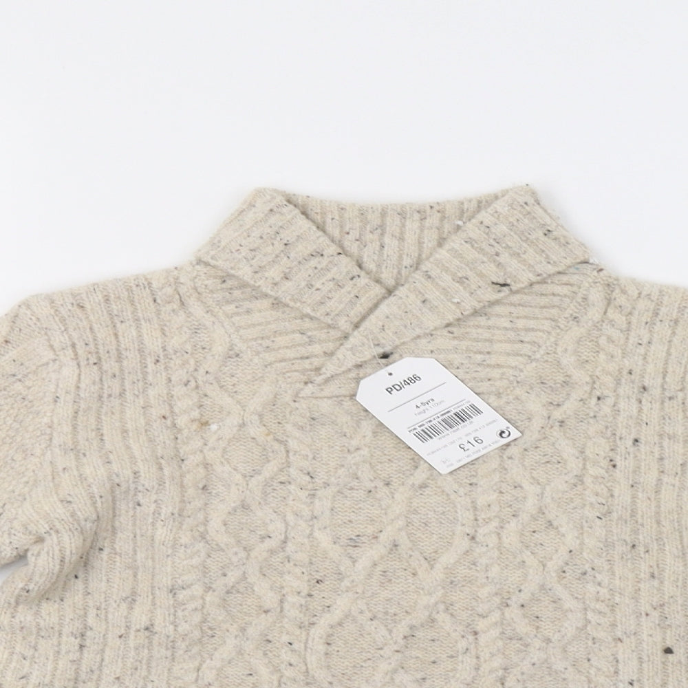 NEXT Boys Beige   Pullover Jumper Size 4-5 Years