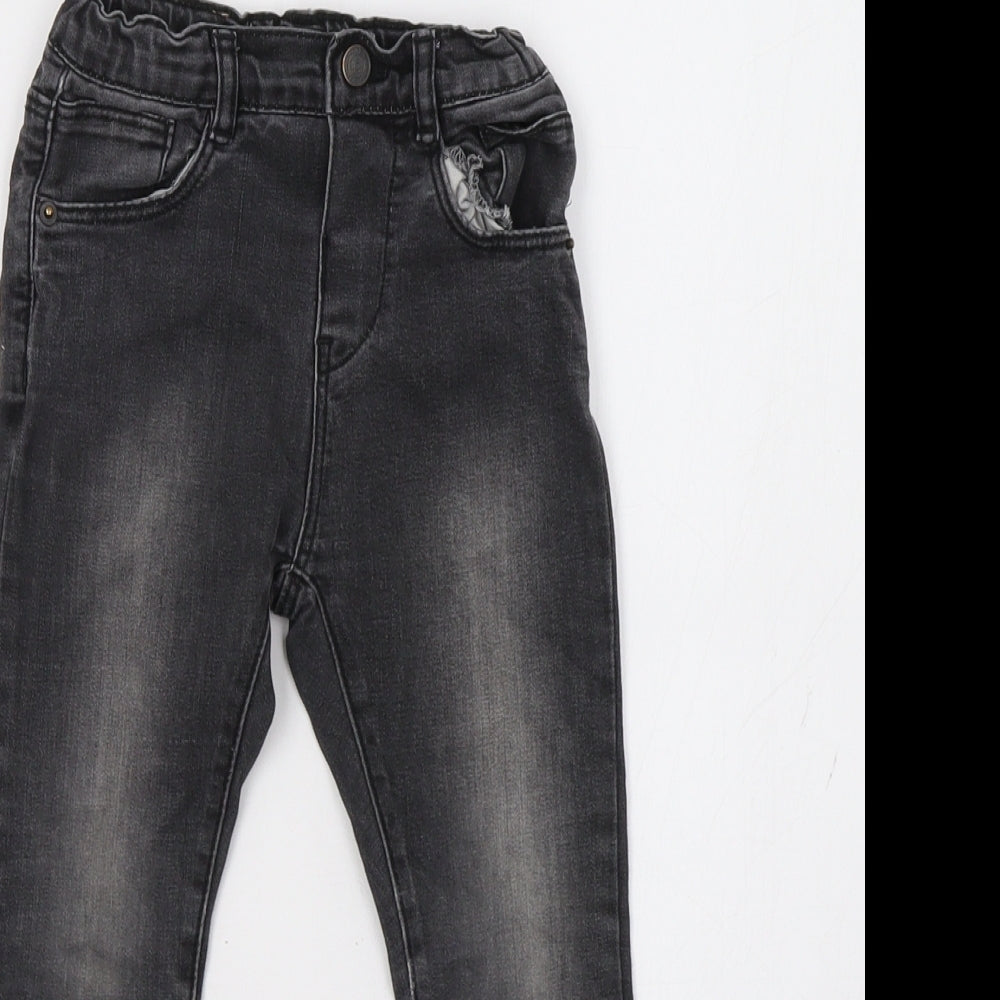 Zara Girls Black   Skinny Jeans Size 2-3 Years