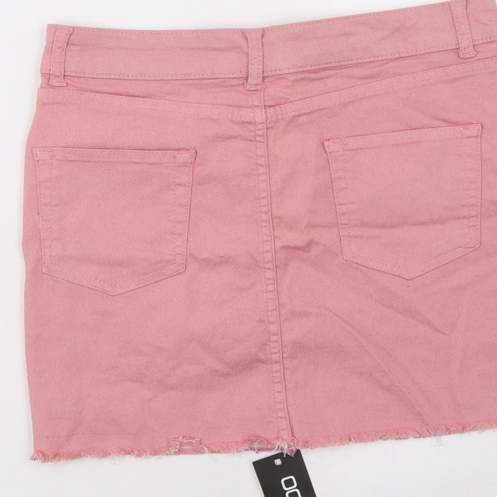 Boohoo Womens Pink   Mini Skirt Size 10