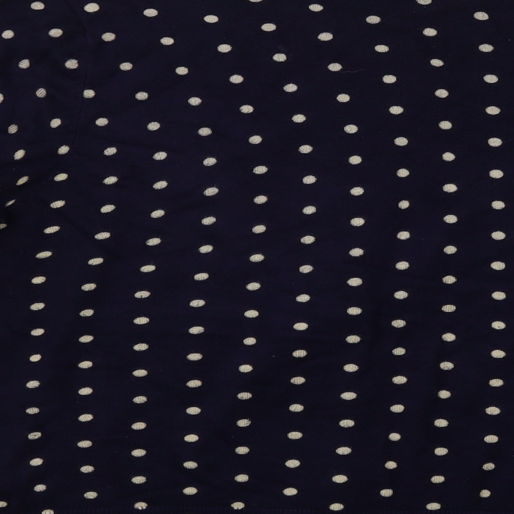 M&Co Womens Blue Polka Dot  Cardigan Jumper Size 22