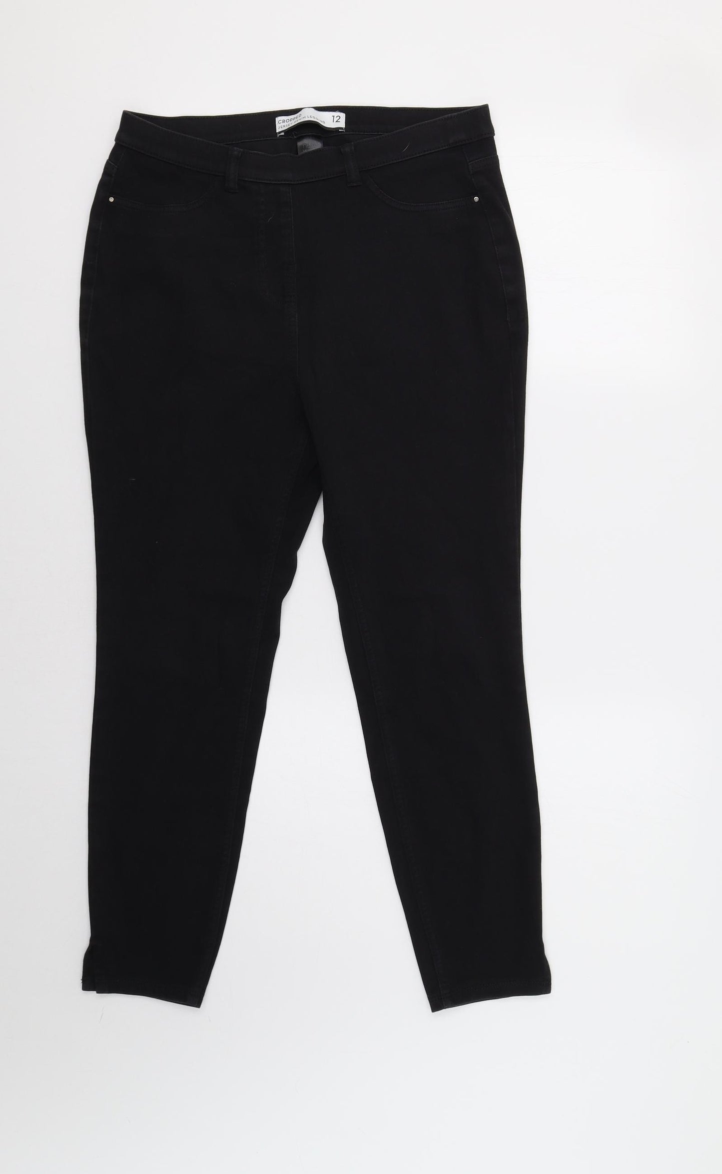 NEXT Womens Black   Cropped Jeans Size 12 L25 in