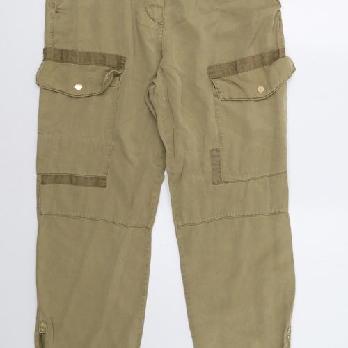 River Island Womens Green   Cargo Trousers Size 14 L28 in