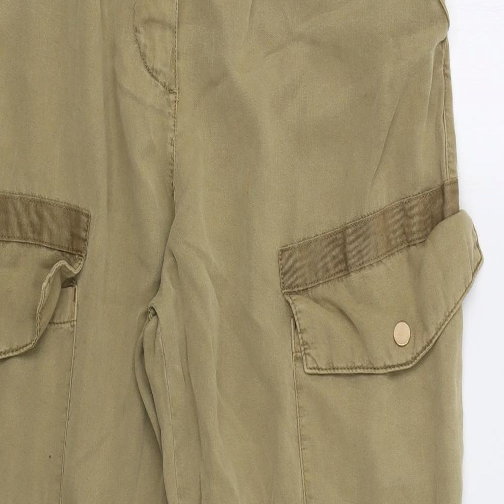 River Island Womens Green   Cargo Trousers Size 14 L28 in