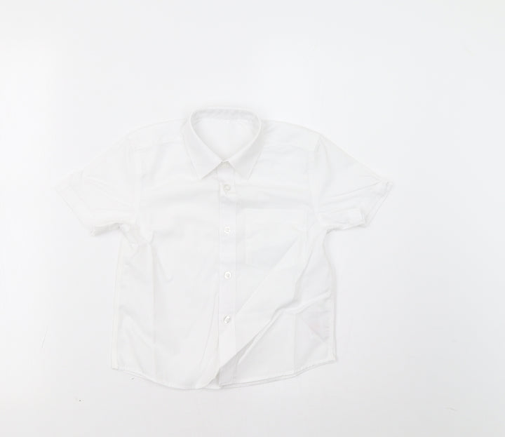 Lily & Dan Boys White   Basic Dress Shirt Size 4-5 Years