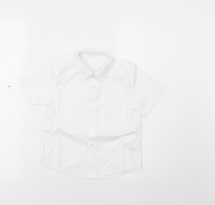 Lily & Dan Boys White   Basic Dress Shirt Size 4-5 Years