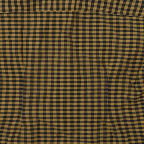 Matalan Mens Yellow Check   Button-Up Size M
