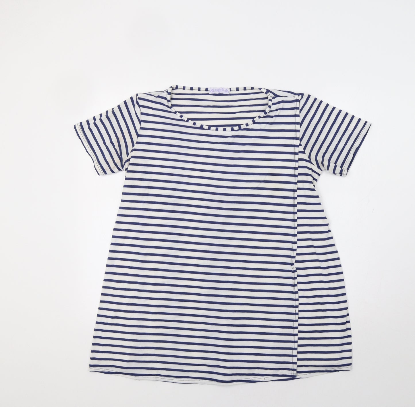 Bluebelle Womens Blue Striped  Basic Blouse Size 14  - Maternity