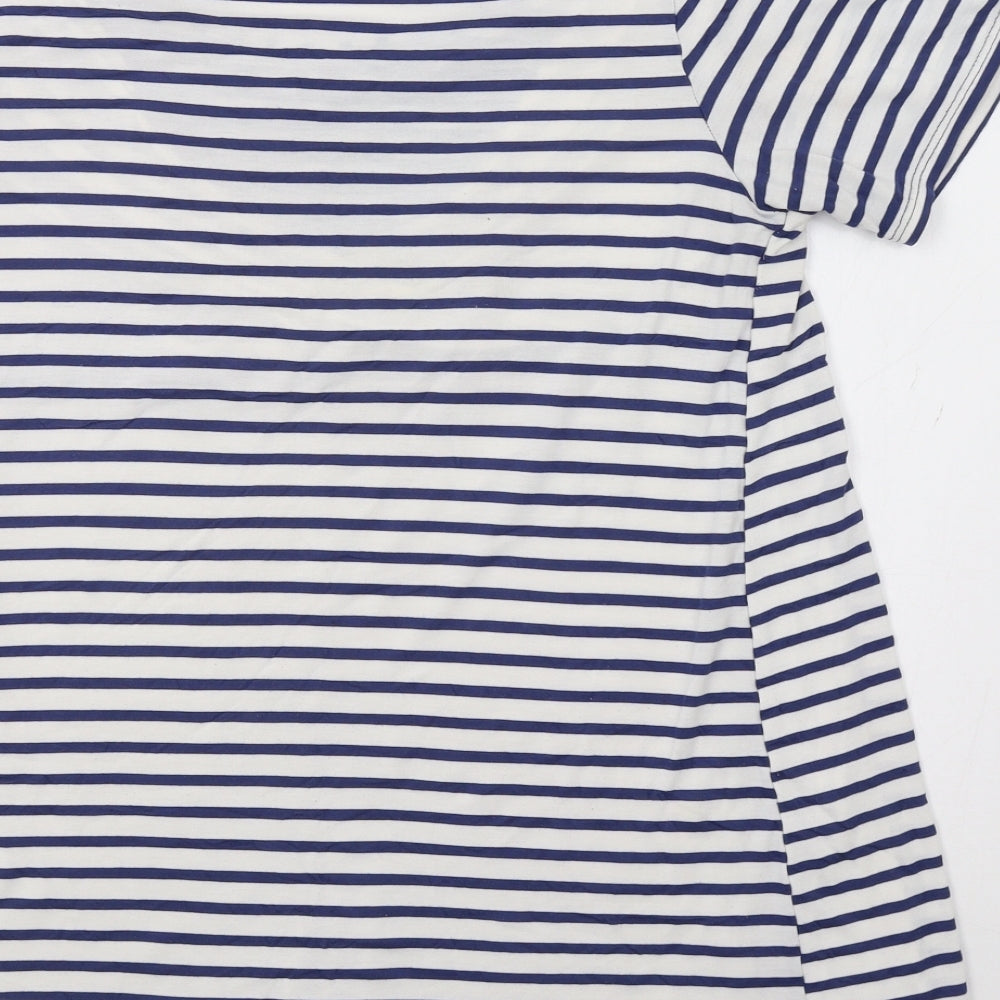 Bluebelle Womens Blue Striped  Basic Blouse Size 14  - Maternity