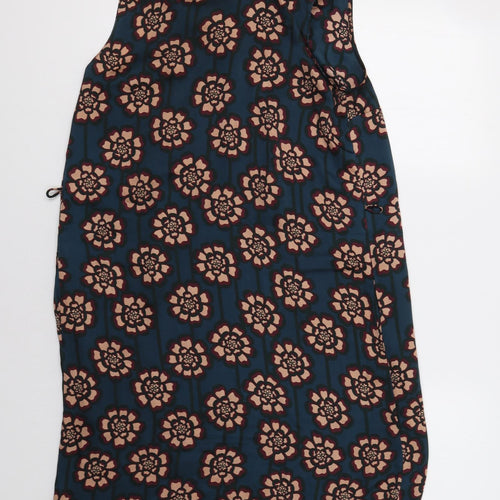 Clements Ribeiro Womens Blue Floral  A-Line  Size 10