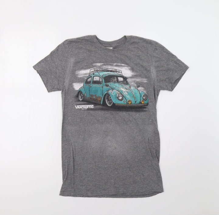 Gildan Womens Grey Basic T-Shirt Size S - Car