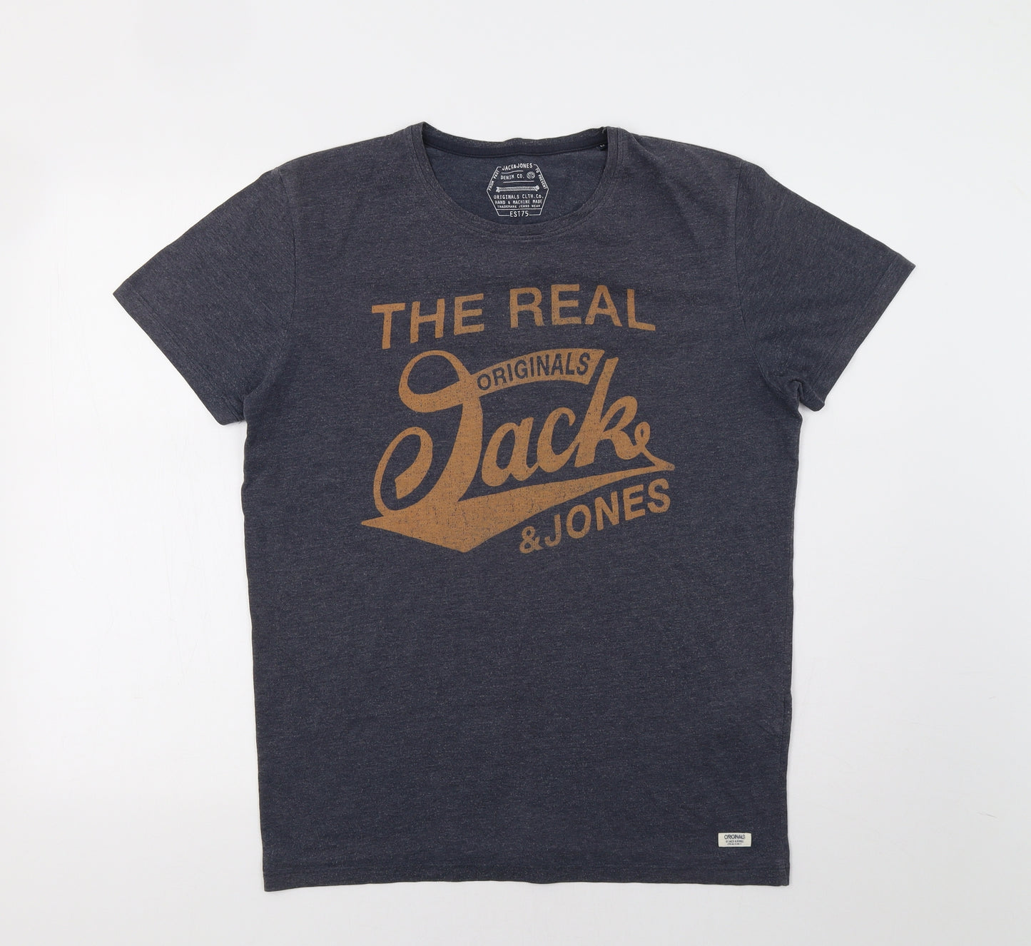 JACK & JONES Mens Grey    T-Shirt Size M