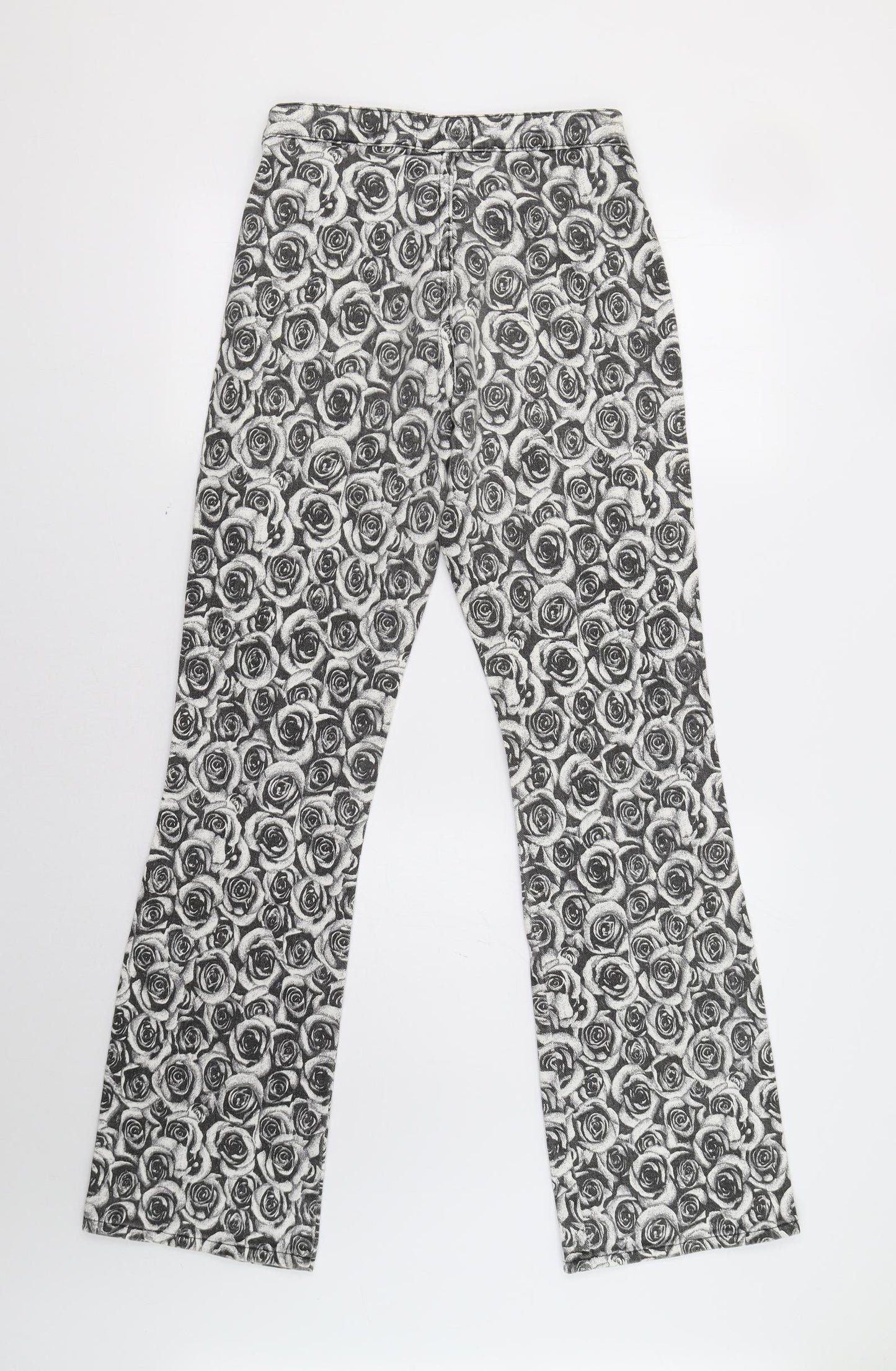 Zero 1 Womens Grey Floral  Bootcut Jeans Size 10 L32 in