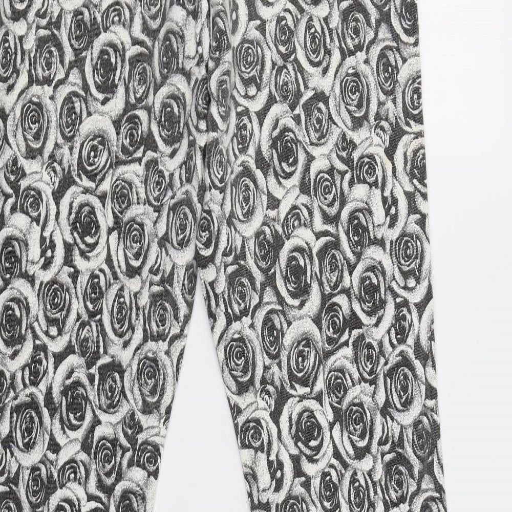 Zero 1 Womens Grey Floral  Bootcut Jeans Size 10 L32 in