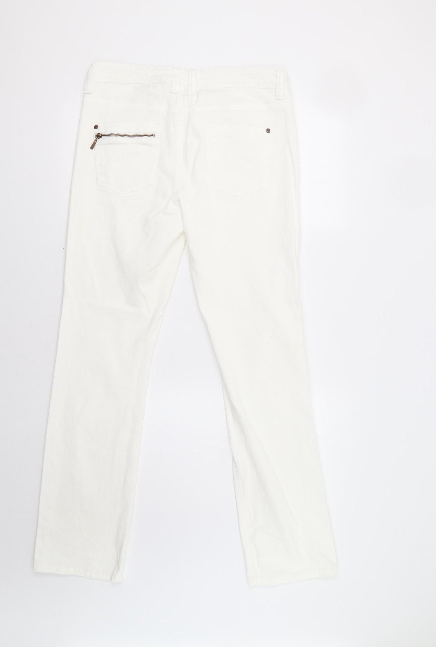 NEXT Womens White   Straight Jeans Size 12 L31 in