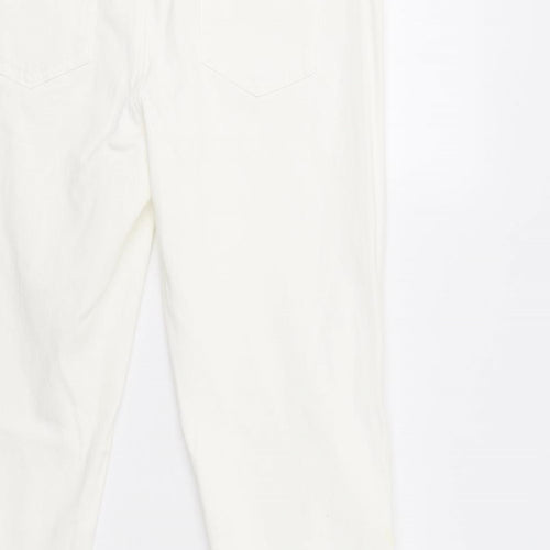 NEXT Womens White   Straight Jeans Size 12 L31 in