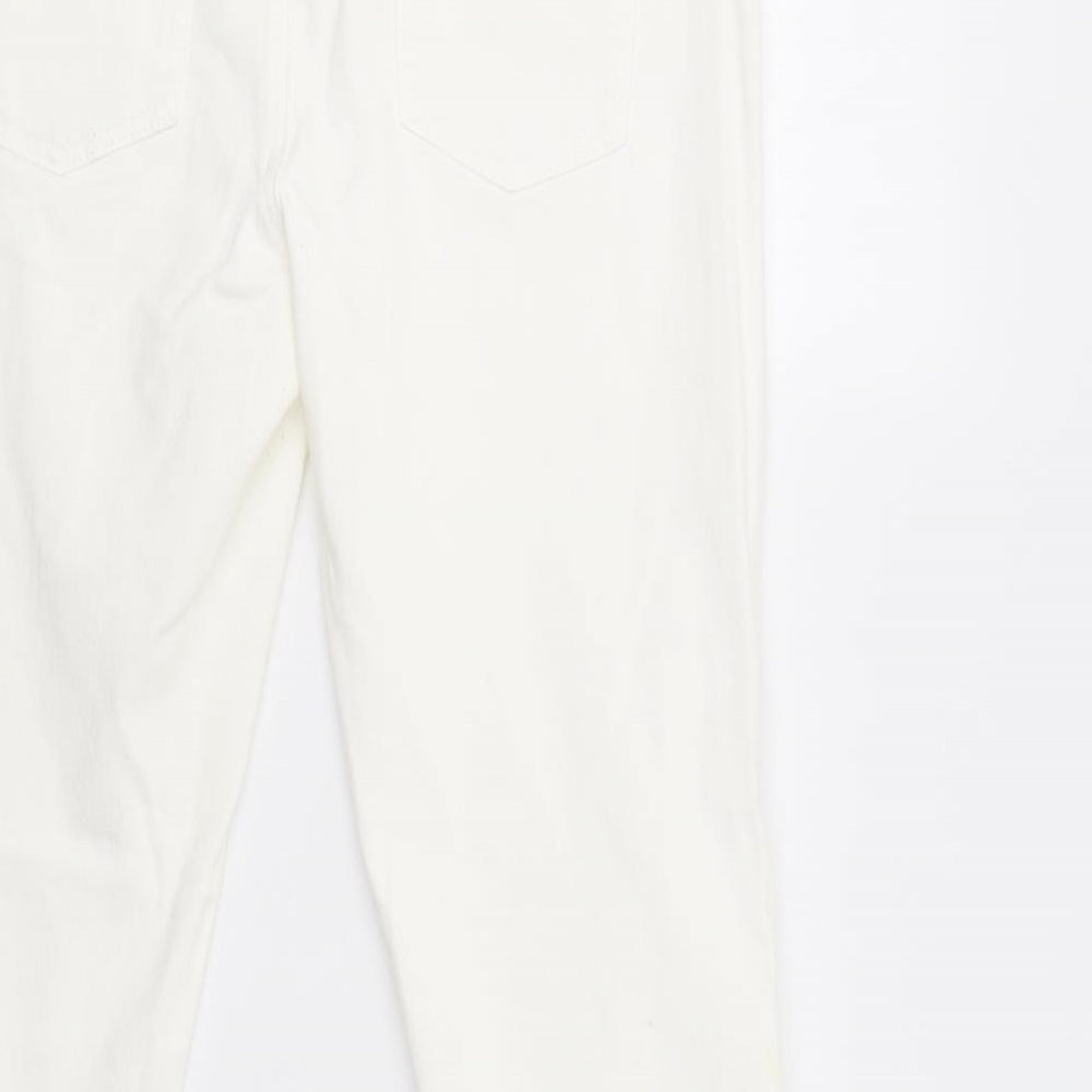 NEXT Womens White   Straight Jeans Size 12 L31 in