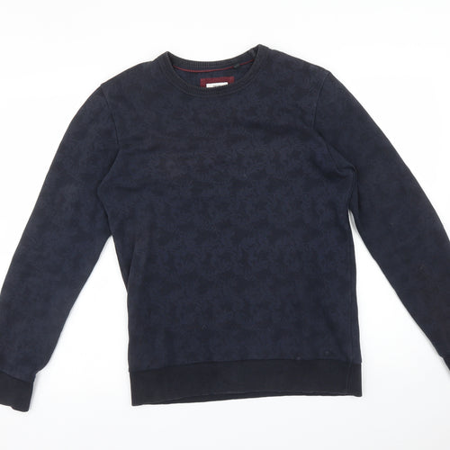 NEXT Mens Blue Floral  Pullover Sweatshirt Size S