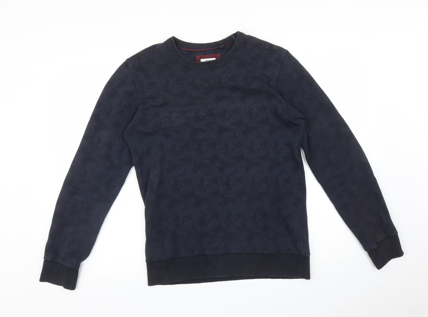 NEXT Mens Blue Floral  Pullover Sweatshirt Size S