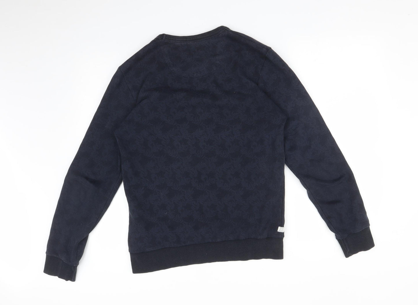 NEXT Mens Blue Floral  Pullover Sweatshirt Size S