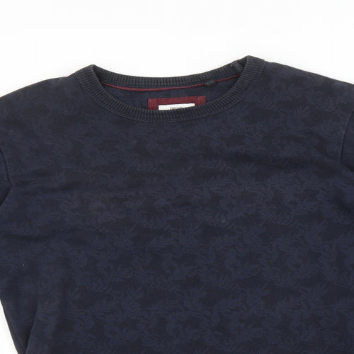 NEXT Mens Blue Floral  Pullover Sweatshirt Size S