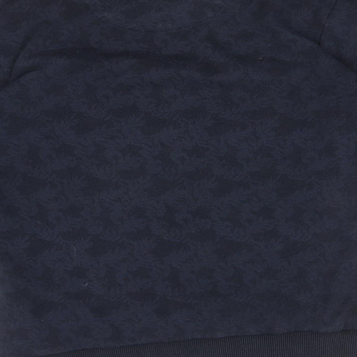 NEXT Mens Blue Floral  Pullover Sweatshirt Size S