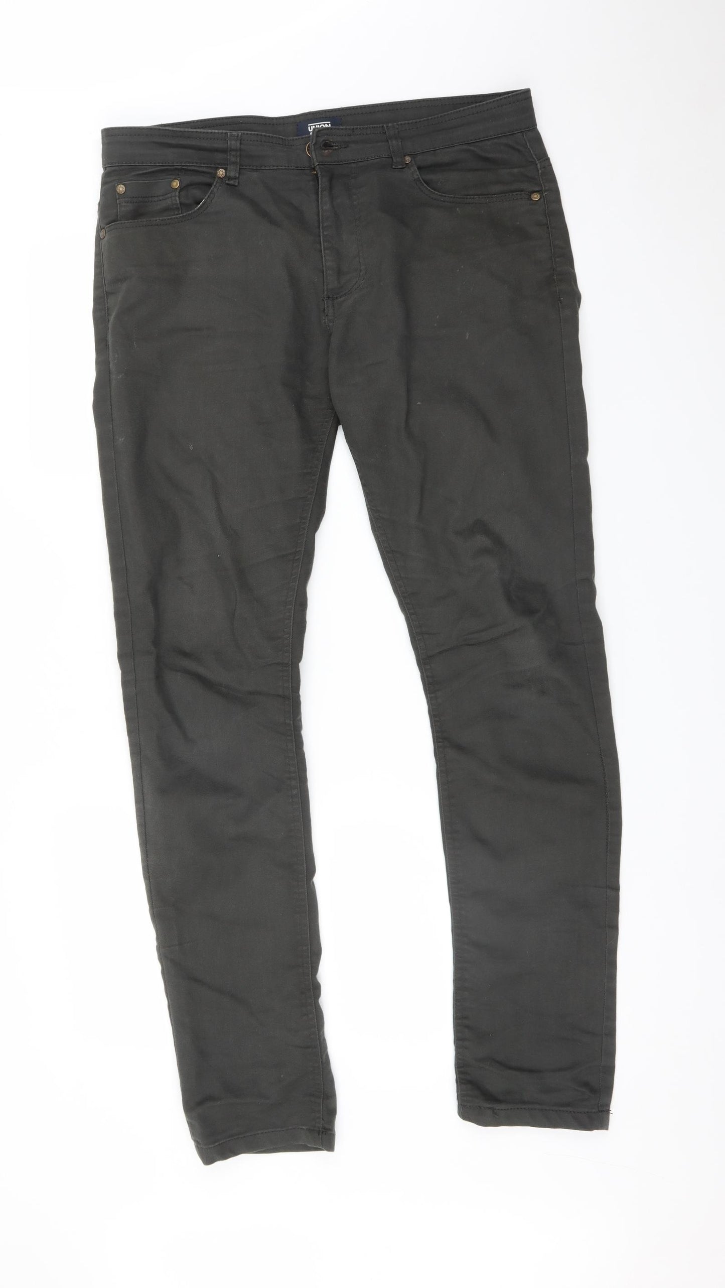 UNION BLUES Mens Green   Straight Jeans Size 34 L32 in