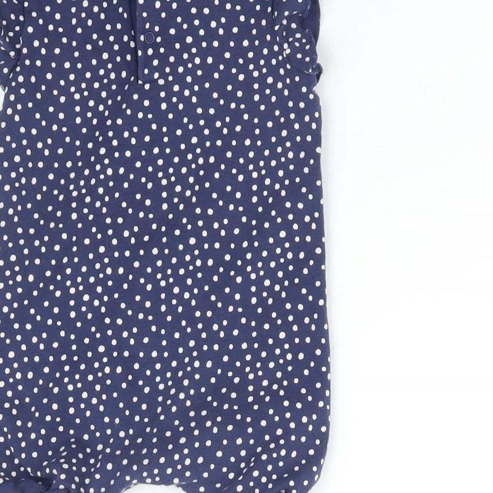 NEXT Girls Blue Polka Dot  Romper One-Piece Size 9-12 Months  - STRAWBERRY