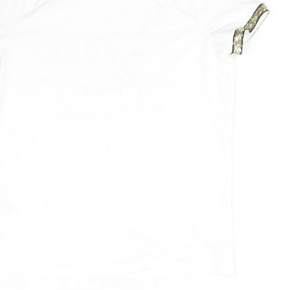 VERY  Womens White   Basic T-Shirt Size 12