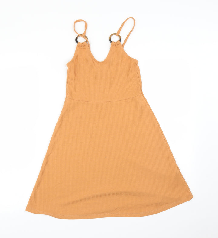 Topshop Womens Orange A-Line Size 6