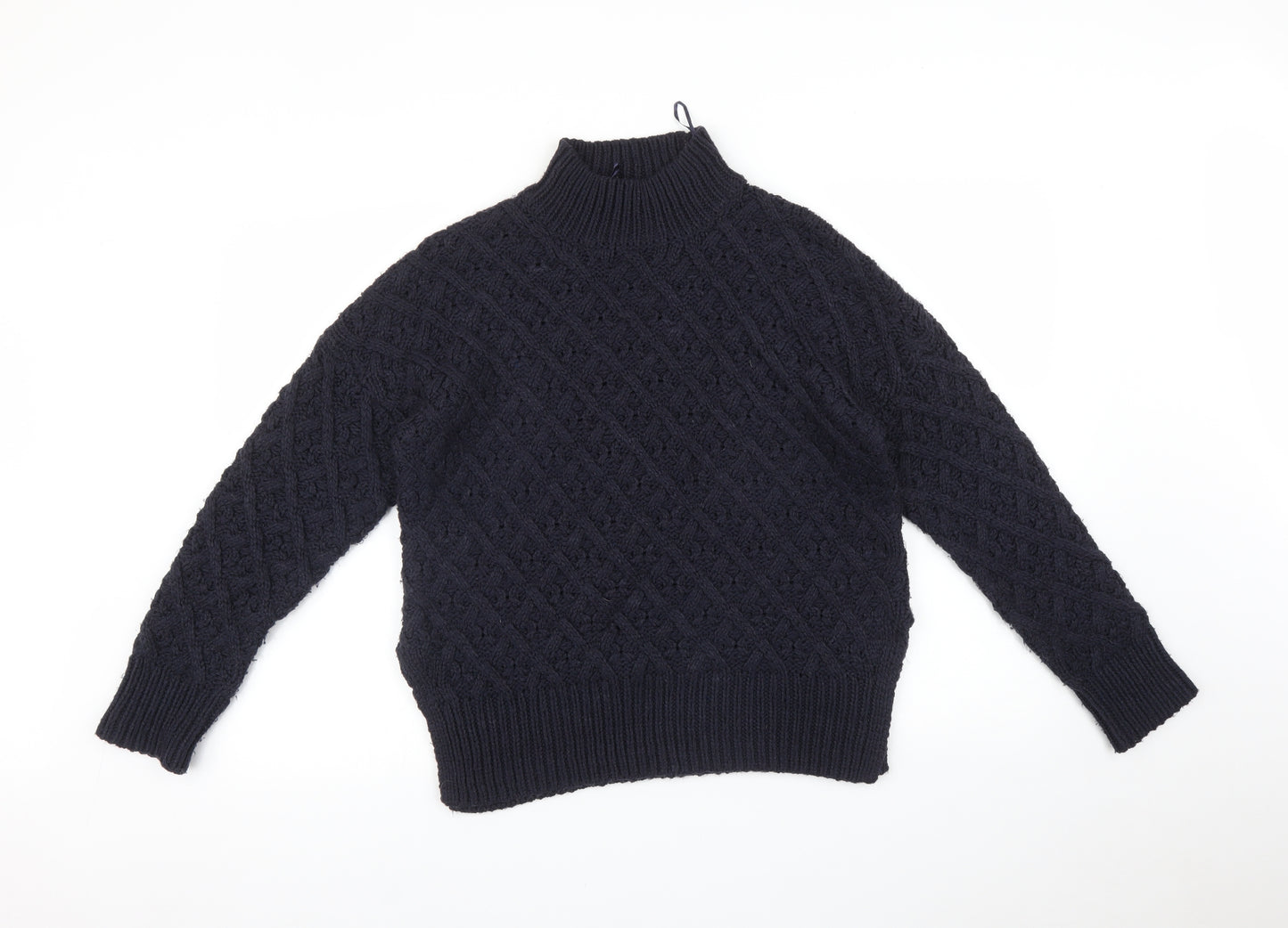 TU Womens Blue Geometric  Pullover Jumper Size 14