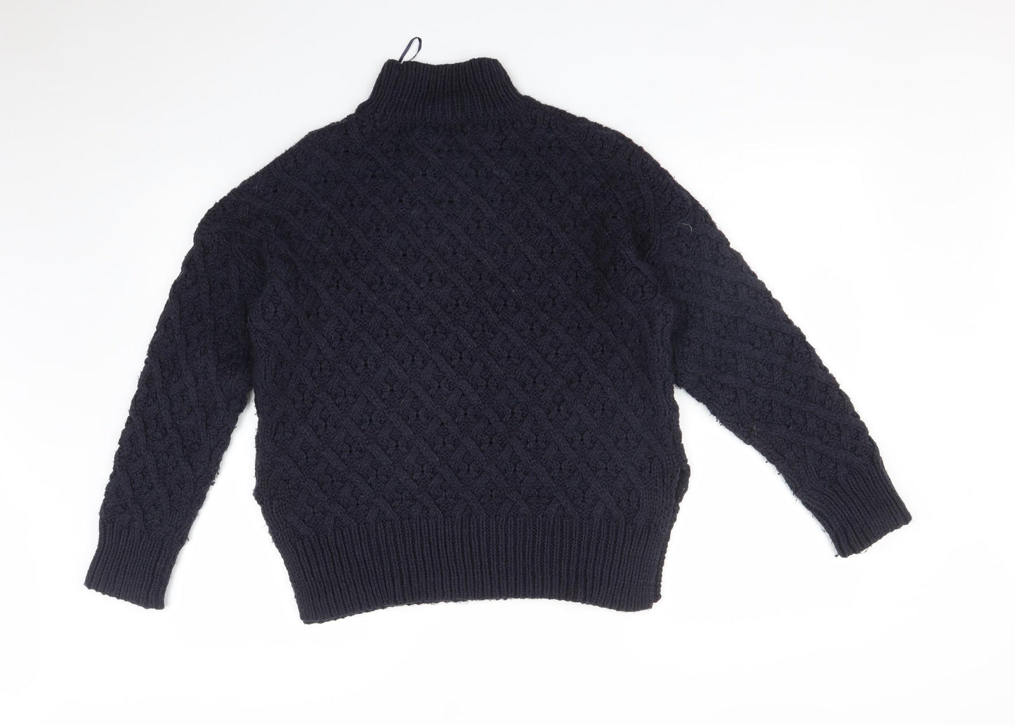 TU Womens Blue Geometric  Pullover Jumper Size 14