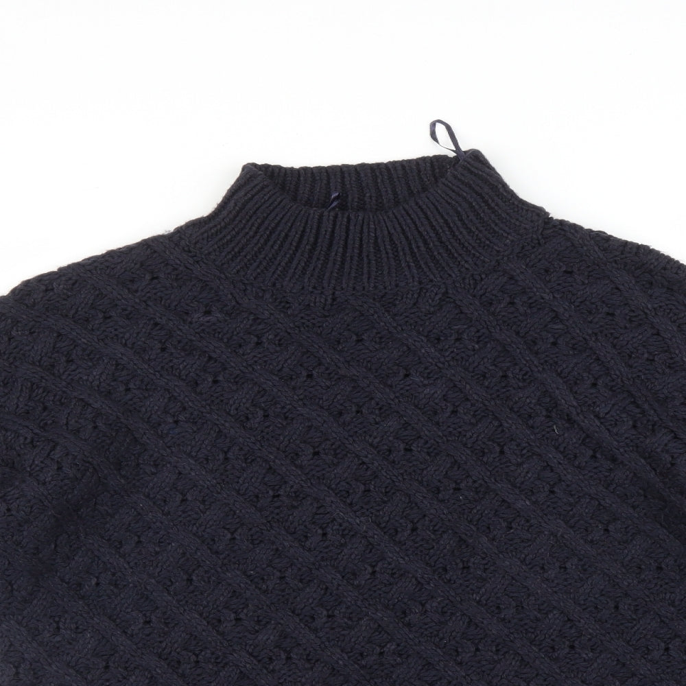 TU Womens Blue Geometric  Pullover Jumper Size 14