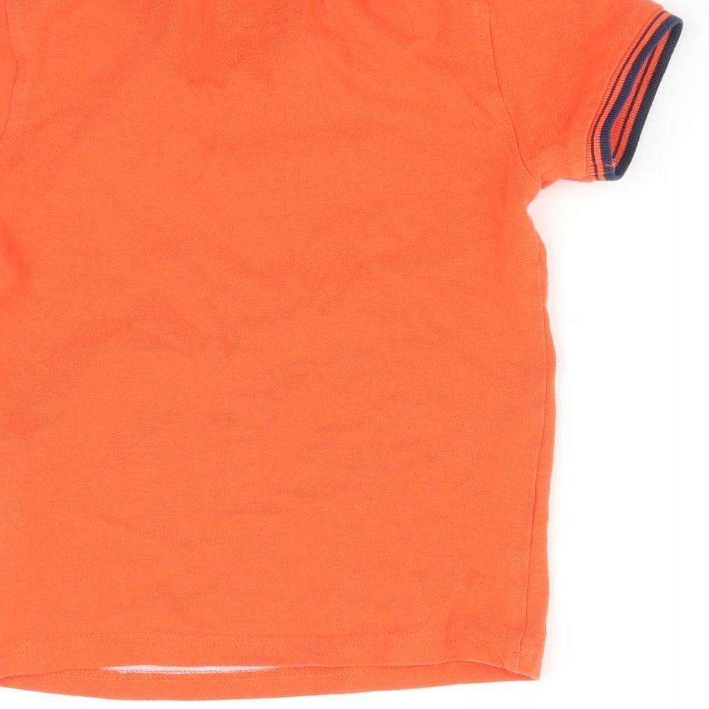 Blue Zoo Boys Orange Animal Print  Basic Polo Size 4-5 Years  - ALIGATORS