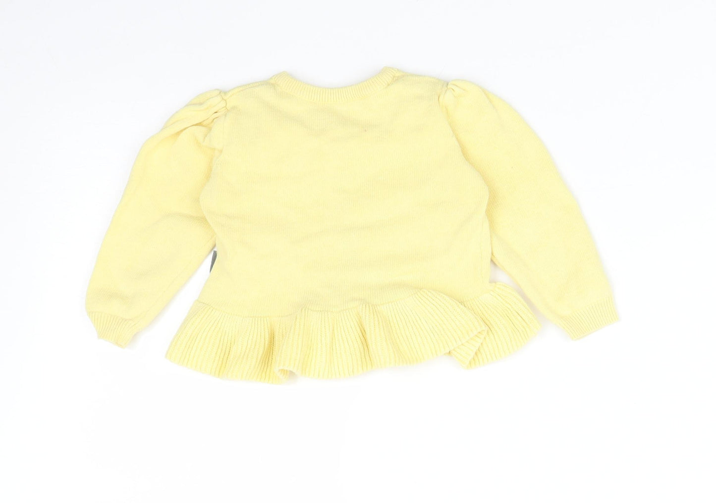 Nutmeg Girls Yellow   Cardigan Jumper Size 3-6 Months