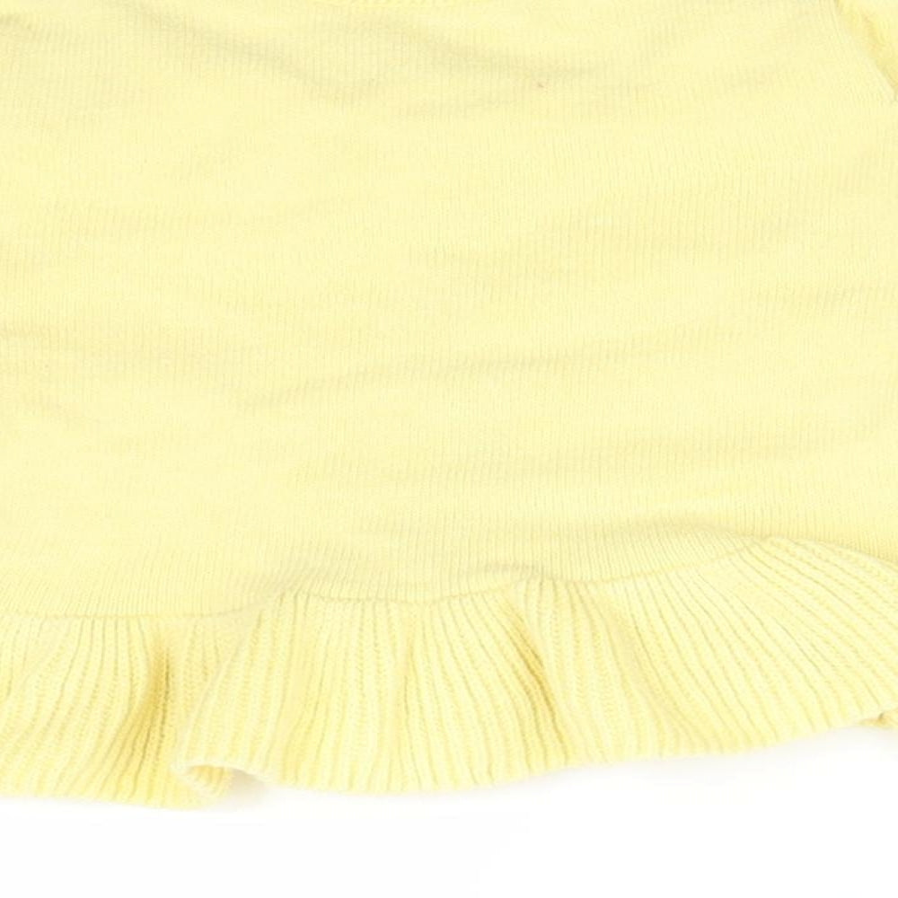 Nutmeg Girls Yellow   Cardigan Jumper Size 3-6 Months